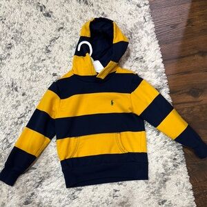 Striped Yellow and Navy Hoodie
